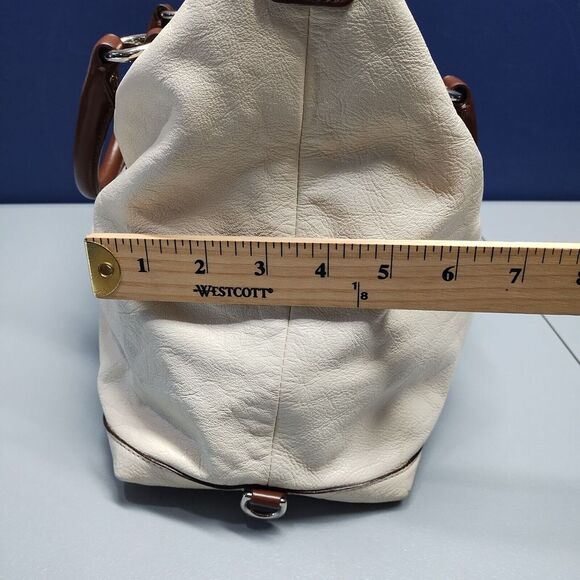 Coach New York Satchel Large Purse Women's Brown‎ Cream Leather D1149-F15447 - Picture 11 of 16